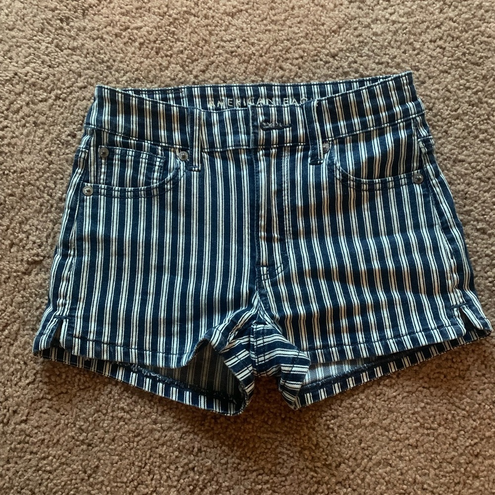 High Waisted Striped Shorts